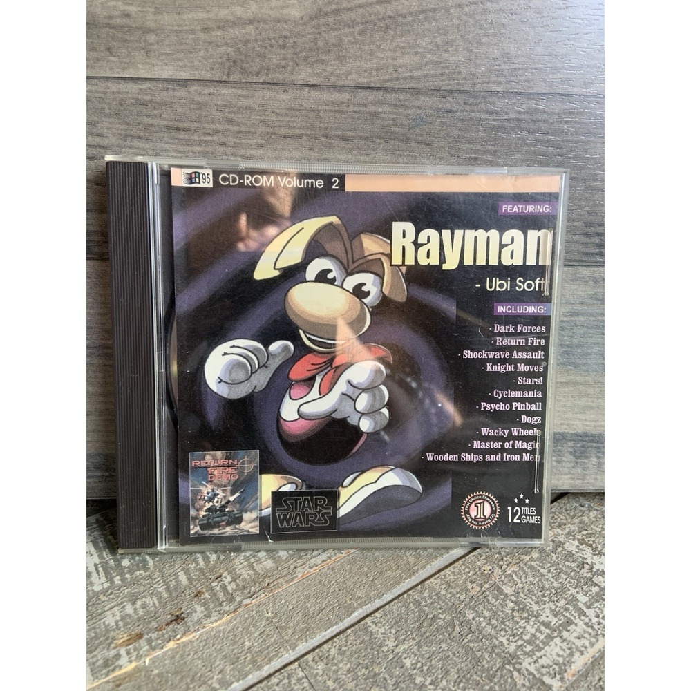 Rayman PC Game For Windows 95 Early Edition 1998 CD-ROM Tested Ubi Soft 12 Games